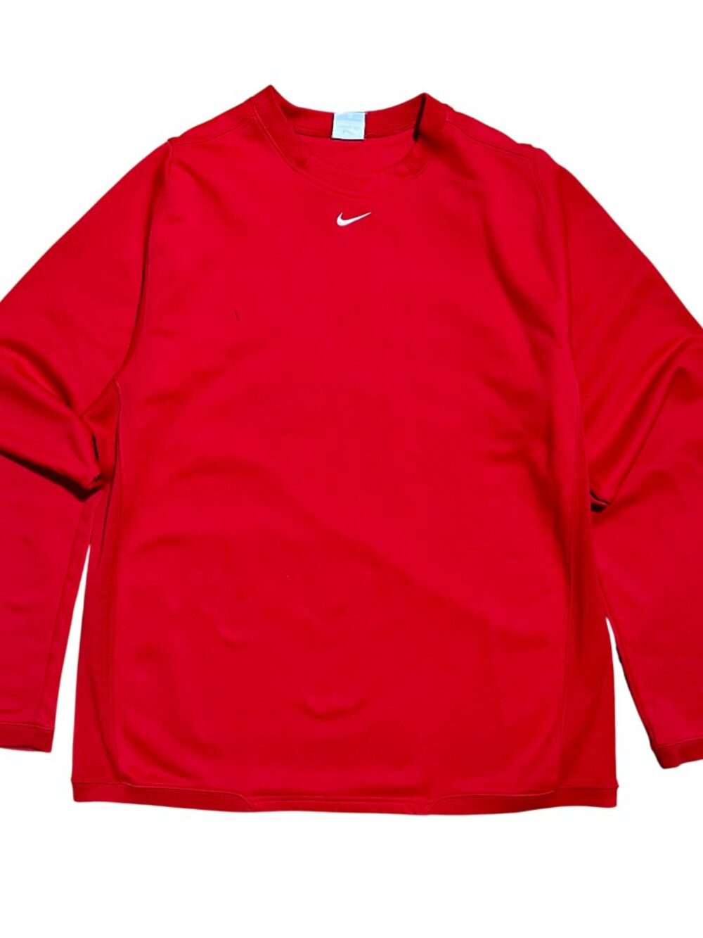 Nike Center Swoosh Y2K Therma-Fit Red Embroidered Long Sleeve Shirt, Men's XL